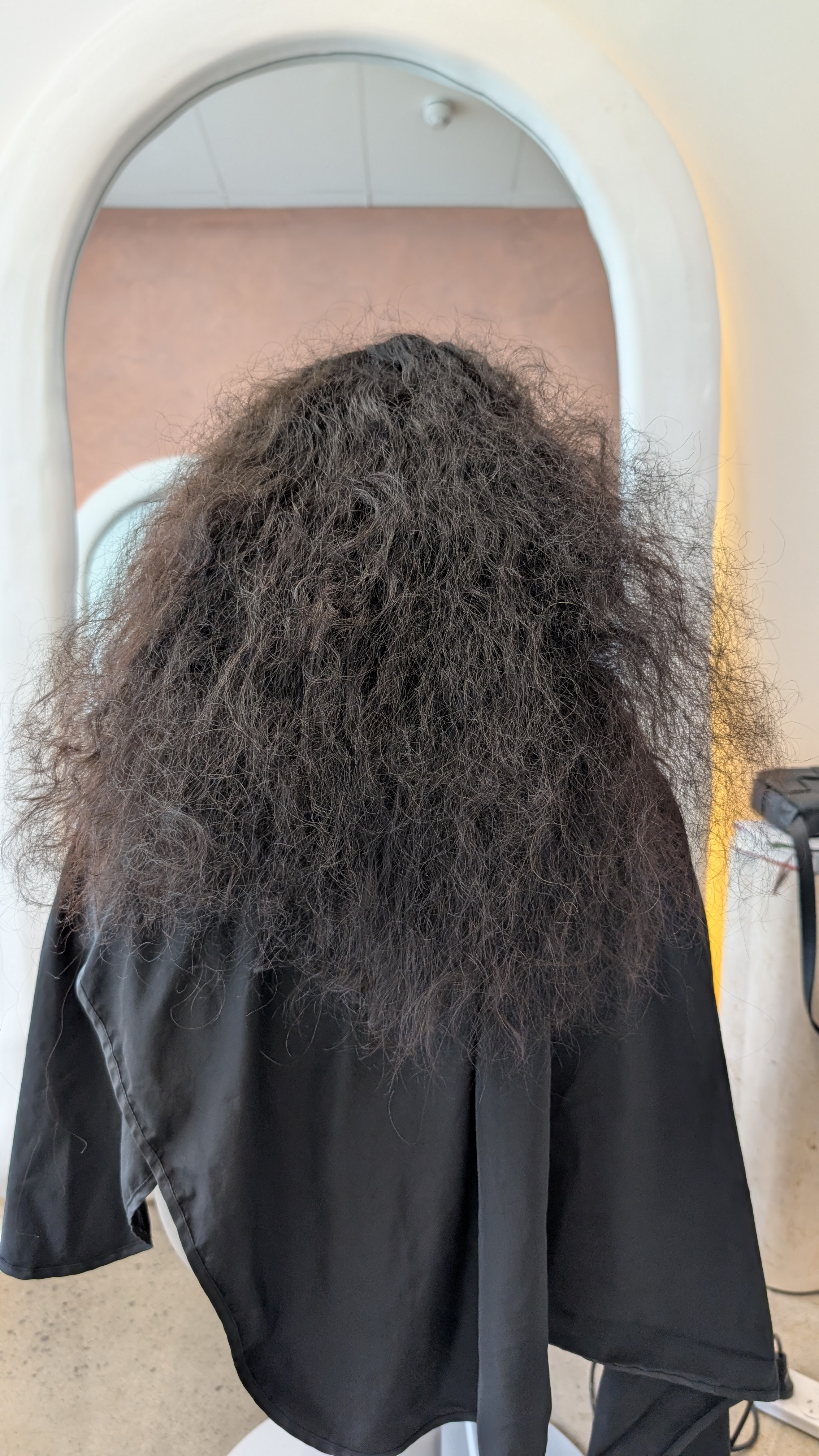 Hair before nanoplasty treatment