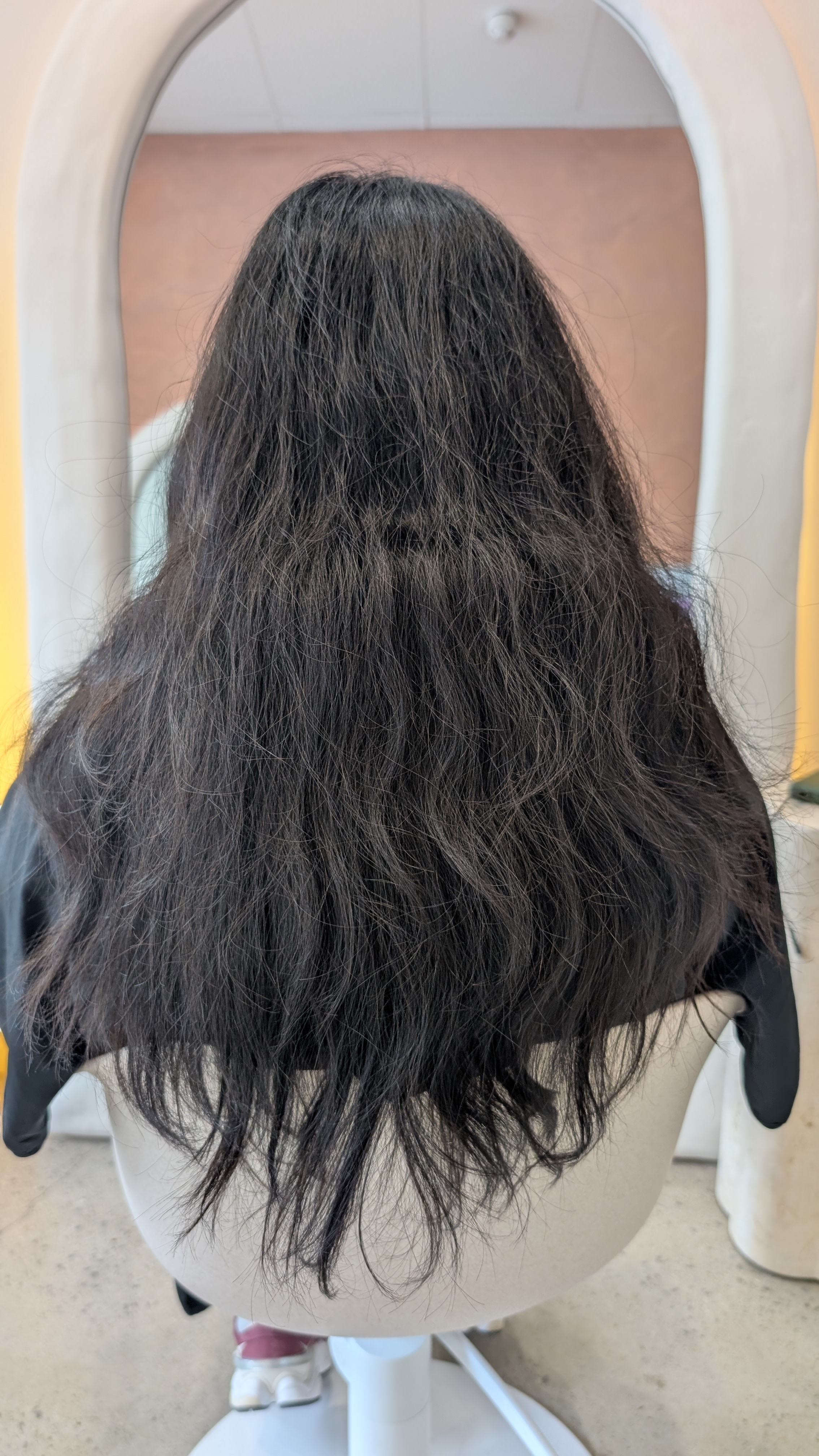 Hair before nanoplasty treatment