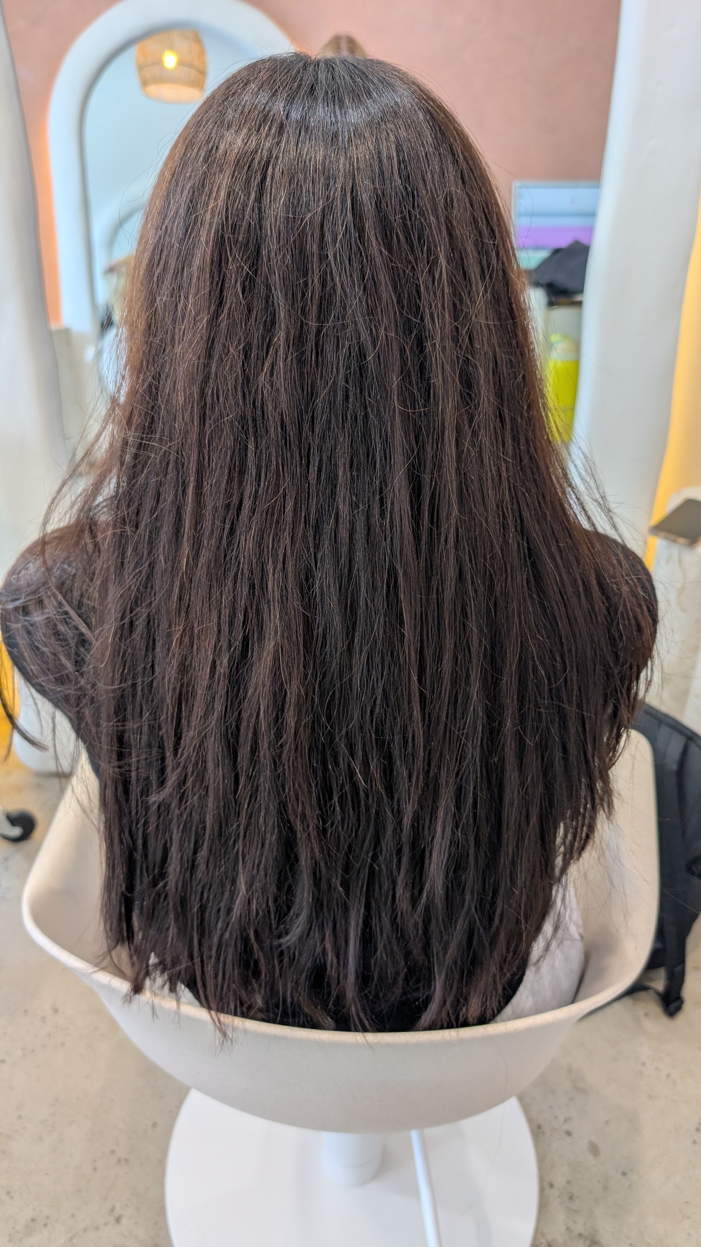 Hair before nanoplasty treatment