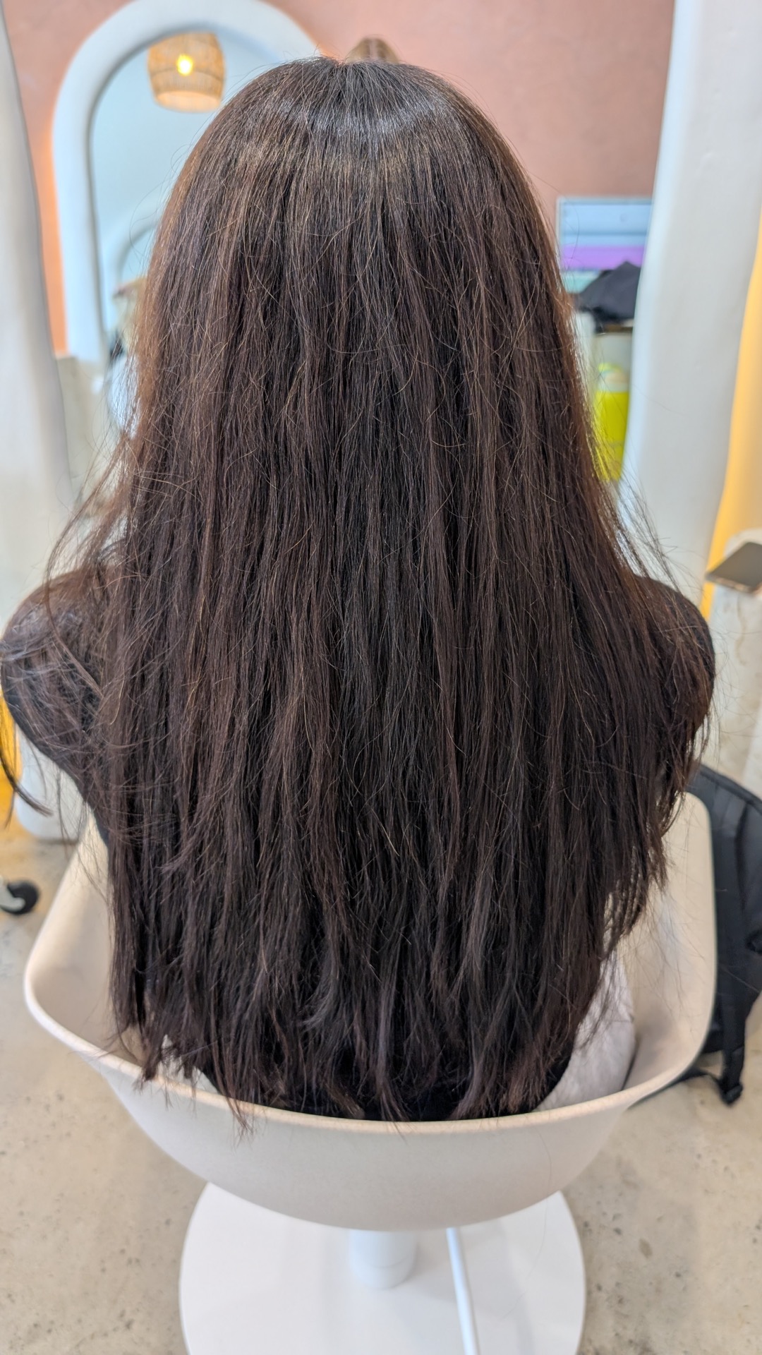 Hair before nanoplasty treatment