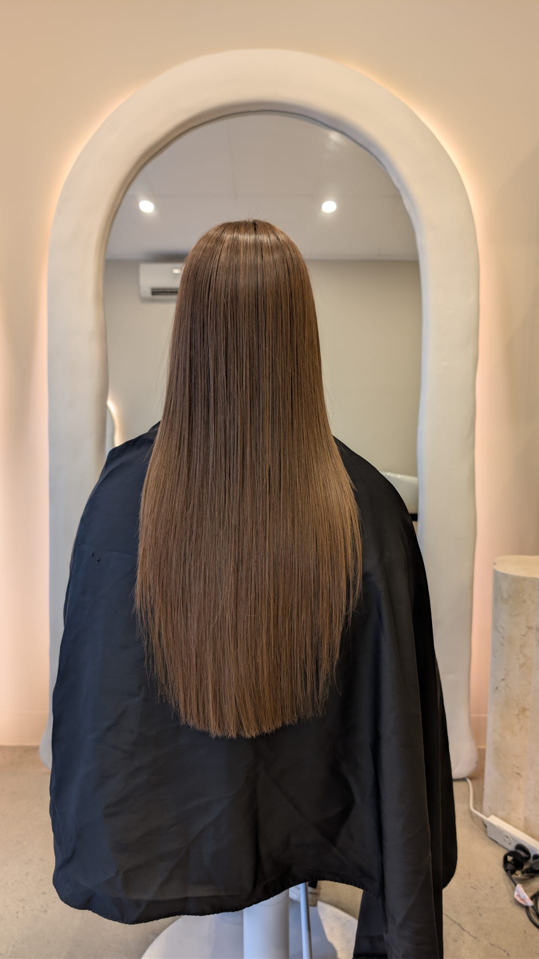 Same hair sleek and straight after nanoplasty