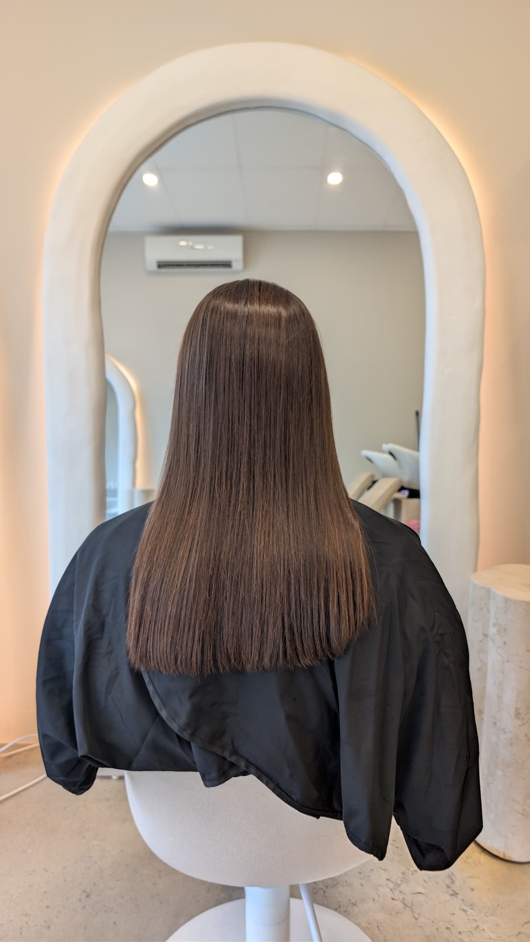 Same hair sleek and straight after nanoplasty
