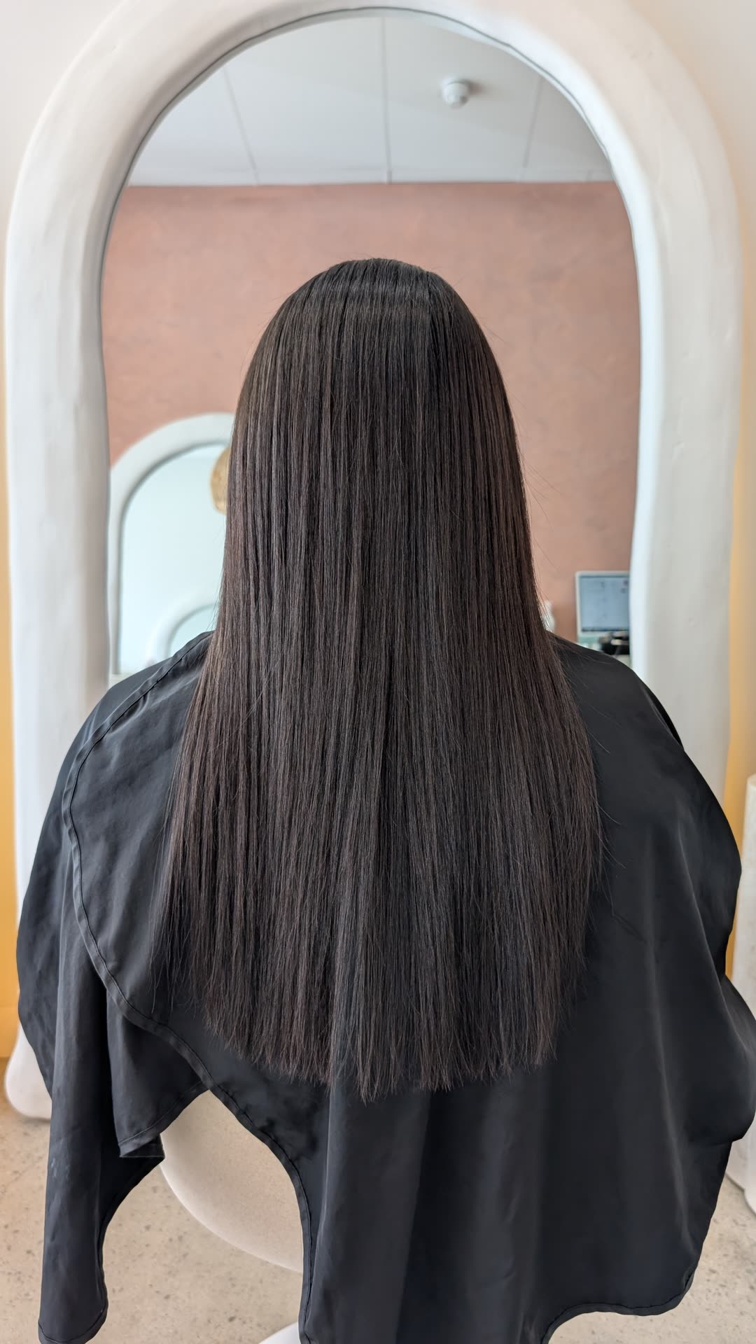 Same hair straight and smooth after nanoplasty