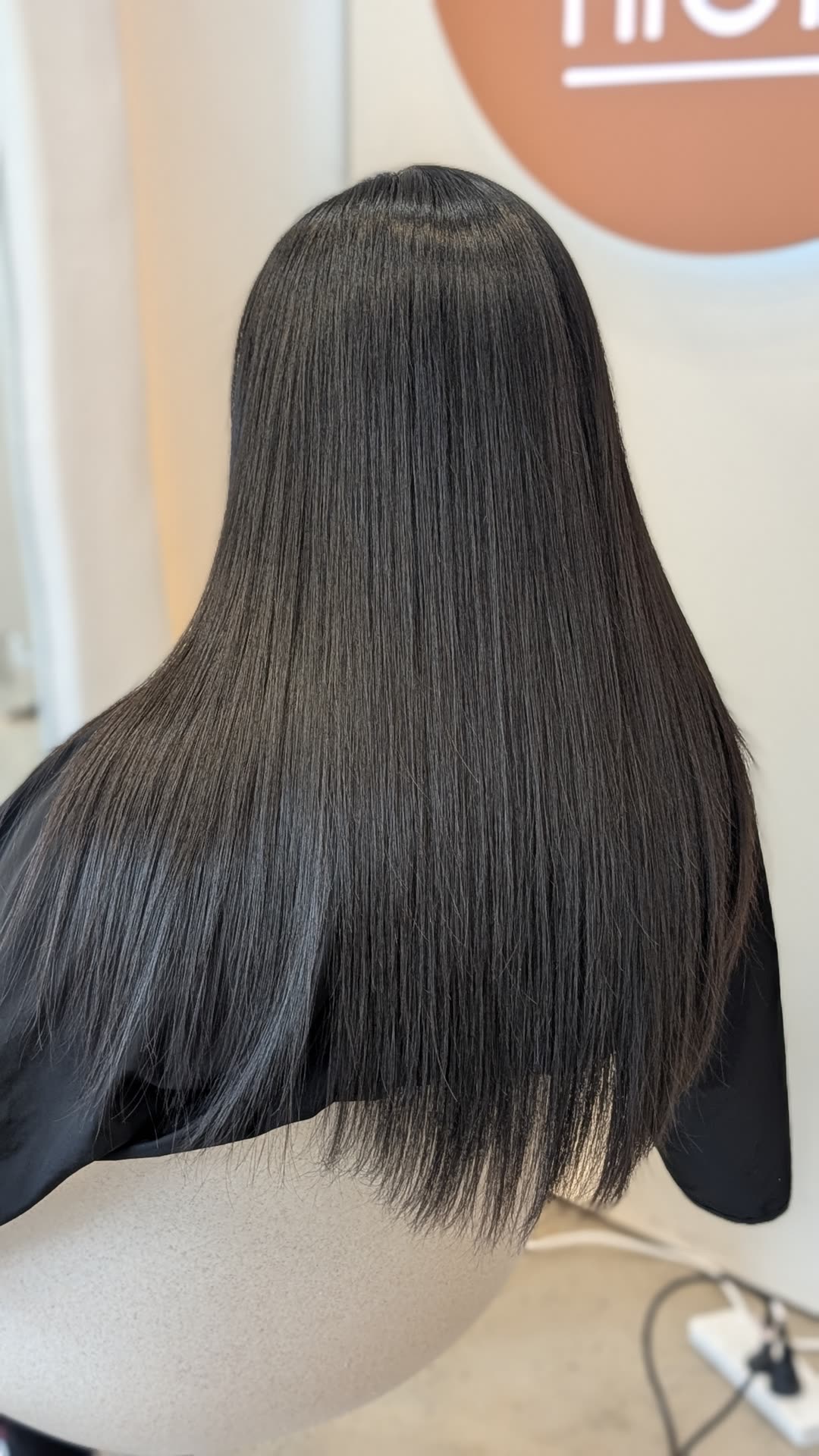 Same hair straight and smooth after nanoplasty